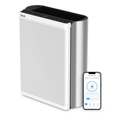 Purificator de aer Smart Levoit EverestAir Wi-Fi, Filtru True HEPA, Carbon Activ, Acoperire pana la 100 m², Flux de Aer Multidirectional, Mod Auto, Compatibil Alexa & Google Home, Touch Screen, Gri