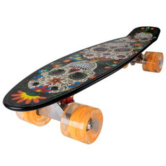 Penny Board cu roti luminoase portocalii 22' Penny Board cu roti luminoase portocalii 22'