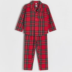 Reserved - Pijama de Crăciun în carouri, din flanelă - roșu, Reserved Reserved - Pijama de Crăciun în carouri, din flanelă - roșu, Reserved