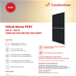 Palet cu 35 de panouri fotovoltaice Canadian Solar CS6W-550MS, 550W, 19kW in total, transport gratuit, CS6W-550MSx35, Canadian Solar