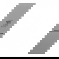 Combina frigorifica Heinner HCNF-V291SWDE++, 294 l,Clasa E, No frost multicooling,Dozator de apa, Display interior, Tehnologie freezer shield, Control electronic, Lumina led, Functie super congelare,Alarma usa deschisa, H 186 cm, Argintiu.