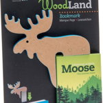 Thinking Gifts Semn de carte din lemn WoodLand Moose - elan, Thinking Gifts