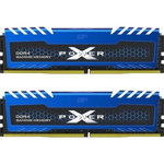 Set 2 memorii DDR4 Xpower Turbine, Silicon Power, 2 x 8 GB, 3200 MHz, Negru/Albastru