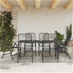 Set de masă pentru grădină, 7 piese, plasă metalică antracit, Casa Practica
