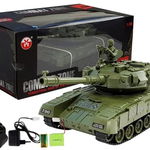 Tanc rc de jucarie, cu telecomanda pentru copii, 1:28, verde, leantoys, 4819