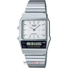 Ceas unisex CASIO Retro Vintage Casual UNX ANADIG SS WHT, CASIO Ceas unisex CASIO Retro Vintage Casual UNX ANADIG SS WHT, CASIO