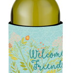 Caroline`s Treasures Bine ati venit prieteni Cardigan Galez Corgi Tricolor sticla de vin Beverge Izolator Hugg Multicolore Wine Bottle, 