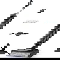 Rowenta Aspirator vertical fara fir cu spalare Rowenta X-Clean 4 GZ5037WO, 200W, 425 RPM, pana la 50 min autonomie, ecran LED, functie autocuratare, baza de incarcare cu suport accesorii, compatibil cu detergent, gri & negru, Rowenta