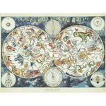 Puzzle Harta Lumii Creaturi Fantastice, 1500 Piese