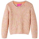 Pulover pentru copii tricotat, roz deschis, 92, vidaXL