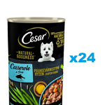 CESAR conserva hrana umeda pentru caini adulti 24x400g cu peste in sos, CESAR