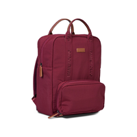 Rucsac Childhome Family Club Signature Urban Dark Burgundy, 20.5 L, poliester hidrofug, capacitate maxima 5 kg, Rosu, Childhome