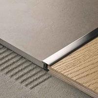 Profil tip prag de trecere T din inox,crom oglinda,15x2700 mm, OEM