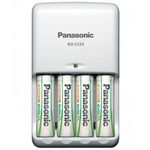 Incarcator Panasonic BQ-CC03E 1KA cu 4 acumulatori tip AA(R06E) inclusi 