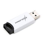 Memorie USB Exceleram USB 2.0 16GB H2 alb cu negru