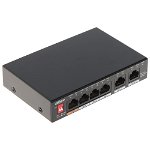 Switch PFS3006-4ET-60 Unmanaged Fast Ethernet (10/100) Power over Ethernet (PoE) Black, Dahua