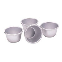 Set 4 forme budinca, aluminiu, 7,5 cm/150 ml - Kitchen Craft, KC