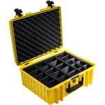 Outdoor Case Type 6000 yellow padded partition insert 6000/Y/RPD, B&W