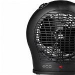 Aeroterma ECG TV 30 culoare neagra, 2000 W, 2 trepte de aer cald + aer rece, termostat, Mirgo Shop