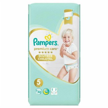 Scutece chilotel PAMPERS Premium Care Pants Mega Box nr 5, Unisex, 12-17 kg, 52 buc