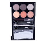 Paleta completa stilizare sprancene, Perfect Eyebrow, 6 nuante + creion + penseta + pensula, Miss Rose