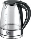 Fierbator Star-Light FEG-1722GS, 2200W, 1.7L, Iluminare LED, Sticla/Inox