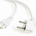 Gembird notebook power cord C5 (3-pin) VDE 6ft, white, Gembird