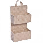 Organizator vertical cu 2 cosulete Crem Cadru de Metal dimensiune 21 x 9 x 37cm