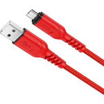Cablu de Date HOCO X59 Victory, USB la MicroUSB, 1 m, 2.4A, Rosu, Hoco