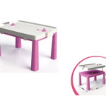 Set masa copii+scaun taburet 045803 roz, MYKIDS