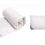 Pachet HappyNest Perna + Pilota: Perna ferma 50/70, 90% puf + Pilota de vara 150/200, 50% puf