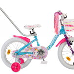 Bicicleta Copii Polar Unicorn - 14 Inch, Albastru-Roz