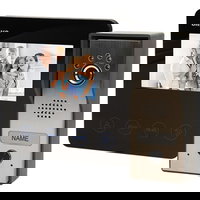 Videointerfon Pentru O Familie Dux Color Monitor Ultra-Slim LCD 4.3 Control Automat Al Portilor 16 Sonerii Iluminare Nocturna Negru/Gri, ORNO