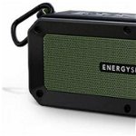 Boxa Portabila Energy Sistem Adventure, 10 W, Bluetooth, Rezistenta la apa si soc, Lanterna (Negru/Verde)