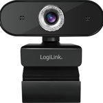 Camera web Logilink senzor 720p HD cu rezolutie video 1280×720 inclinare 30grade, rotatie 180grade, microfon, LogiLink