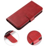 Husa Magnet Wallet Stand compatibila cu iPhone 14 Pro Max Red, OEM