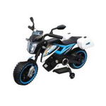 Motocicleta cu acumulator, 1 motor, 12V, 4A, albastru, 