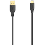 Cablu date HAMA 200634, USB-A - USB-C, 0.75m, negru