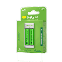 GP Batteries Incarcator Recyko compatibil NiMH (AA/AAA), include 2 x 2100 mAh AA (R6), incarcare USB, 1 LED indicare incarcare