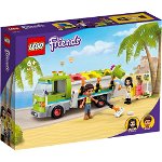 Jucarie 41712 Friends Recycling Car Construction Toy (Toy Garbage Truck with Emma and River Friends Minifigures), LEGO