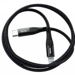 Cablu de date Benks M17, USB-C Lightning, 1.2m (Negru)