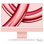 Apple All-In-One PC Apple iMac 24 inch 4.5K Retina, Procesor Apple M3, 8GB RAM, 256GB SSD, 10 core GPU, macOS Sonoma, RO keyboard, Roz, Apple
