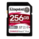 Card de Memorie SDHC Kingston Canvas React Plus 256Gb, Class 10, KINGSTON