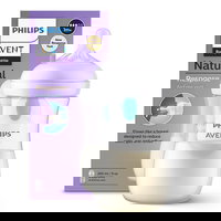 Biberon pentru sugari AVENT Natural Response cu atașament anti-colic AirFree 1m+ SCY673/82 Stars, 260ml, Philips Avent