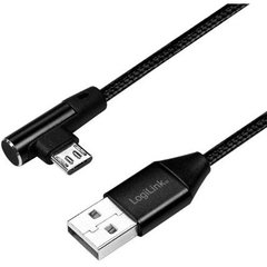 Cablu incarcare MICRO-USB LogiLink, Negru, 30 cm Cablu incarcare MICRO-USB LogiLink, Negru, 30 cm