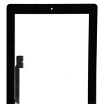 Touchscreen Digitizer Apple iPad 4 A1459 A1458 cu buton home si adeziv Negru Geam Sticla Tableta, Apple