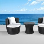 Set de 2 huse pentru scaun Capri, alb, 70 x 60 x 5 cm