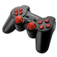 Controller cu vibratii, PC//PS3, Negru-Verde, ZozoMag