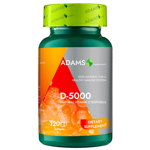 Vitamina D 5000 naturala Adams Vision 120 capsule gelationase moi, Adams Vision