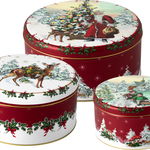 Set 3 cutii cu capac Villeroy & Boch Winter Collage S Cookie box